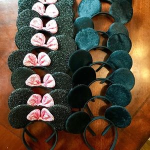 Minnie and Mickey ears. Never worn
